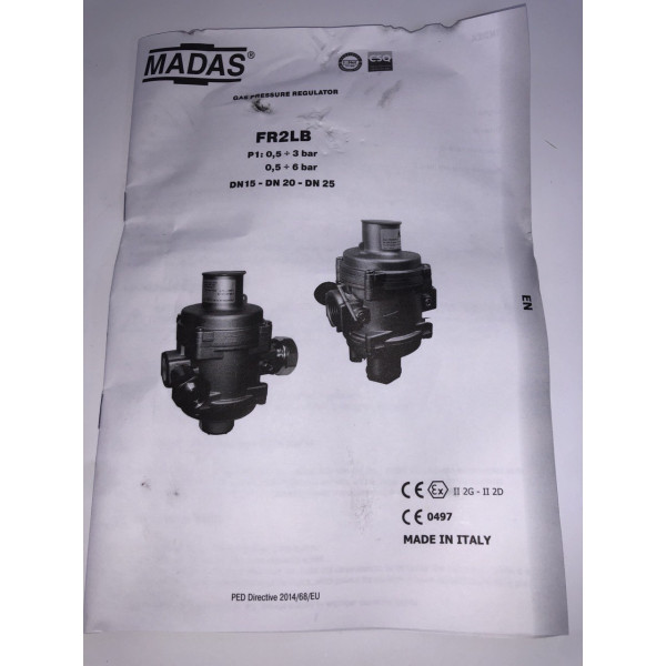 Регулятор тиску газу Madas FR2LB DN 20