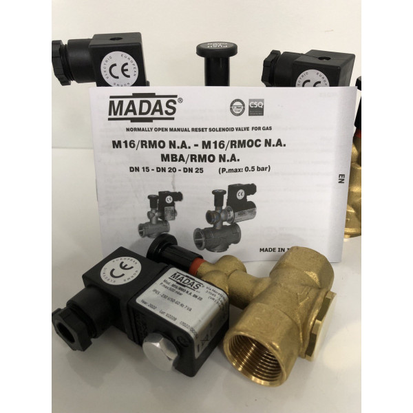 Газовий електромагнітний клапан Madas M16/RMO N.A.