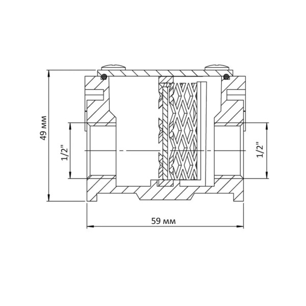 Фільтр газовий KOER KG.F01.A DN15 (різьба) 2 bar